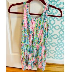 Girls Lilly Pulitzer Mermaid Romper Size L 8-10